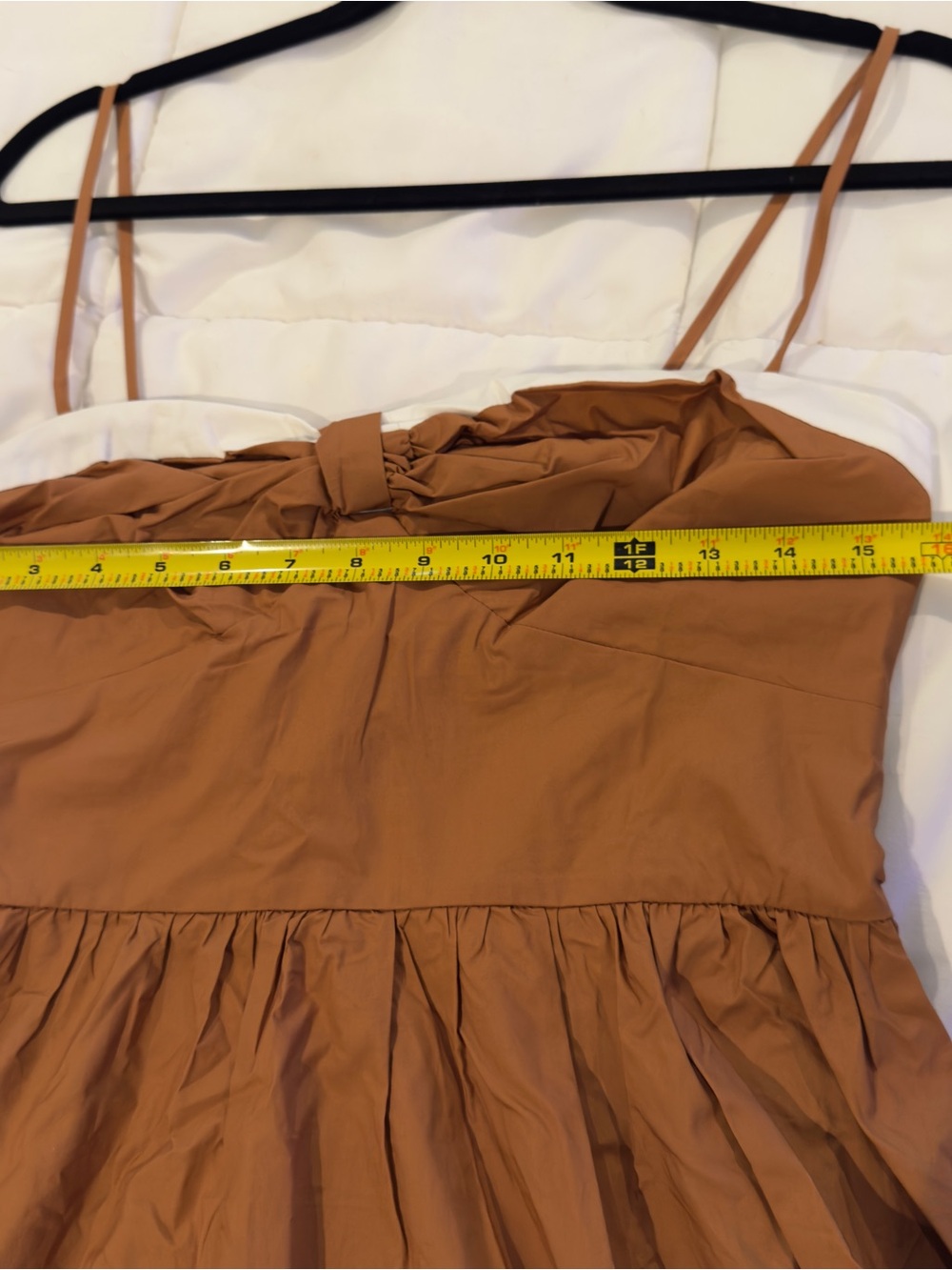 ASTR Tan Contrast-Trim Sweetheart Midi Dress - Picture 13 of 15